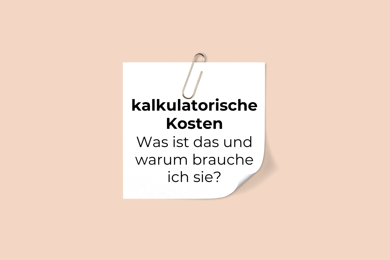 kalkulatorische Kosten
