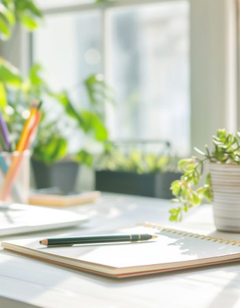 Laptop auf Schreibtisch